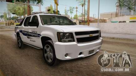 Chevrolet Avalanche 2008 Emergency Management para GTA San Andreas