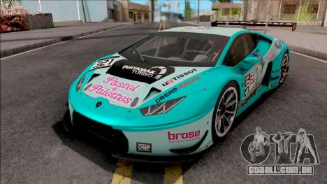 Lamborghini Huracan GT3 2015 Paint Job Preset 1 para GTA San Andreas