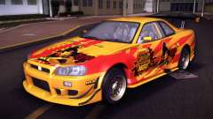 Nissan Skyline GT-R V-Spec R34 02 (Painjob) para GTA Vice City